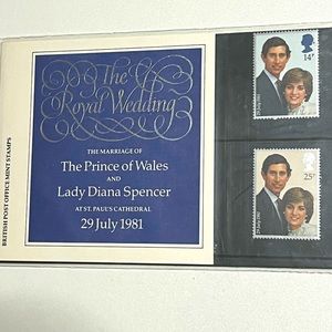 The Royal wedding commemorative British stamps